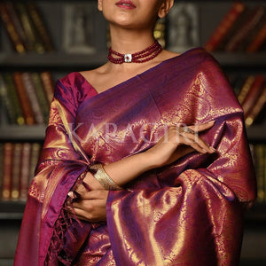 Mauve Purple Kanjivaram Saree