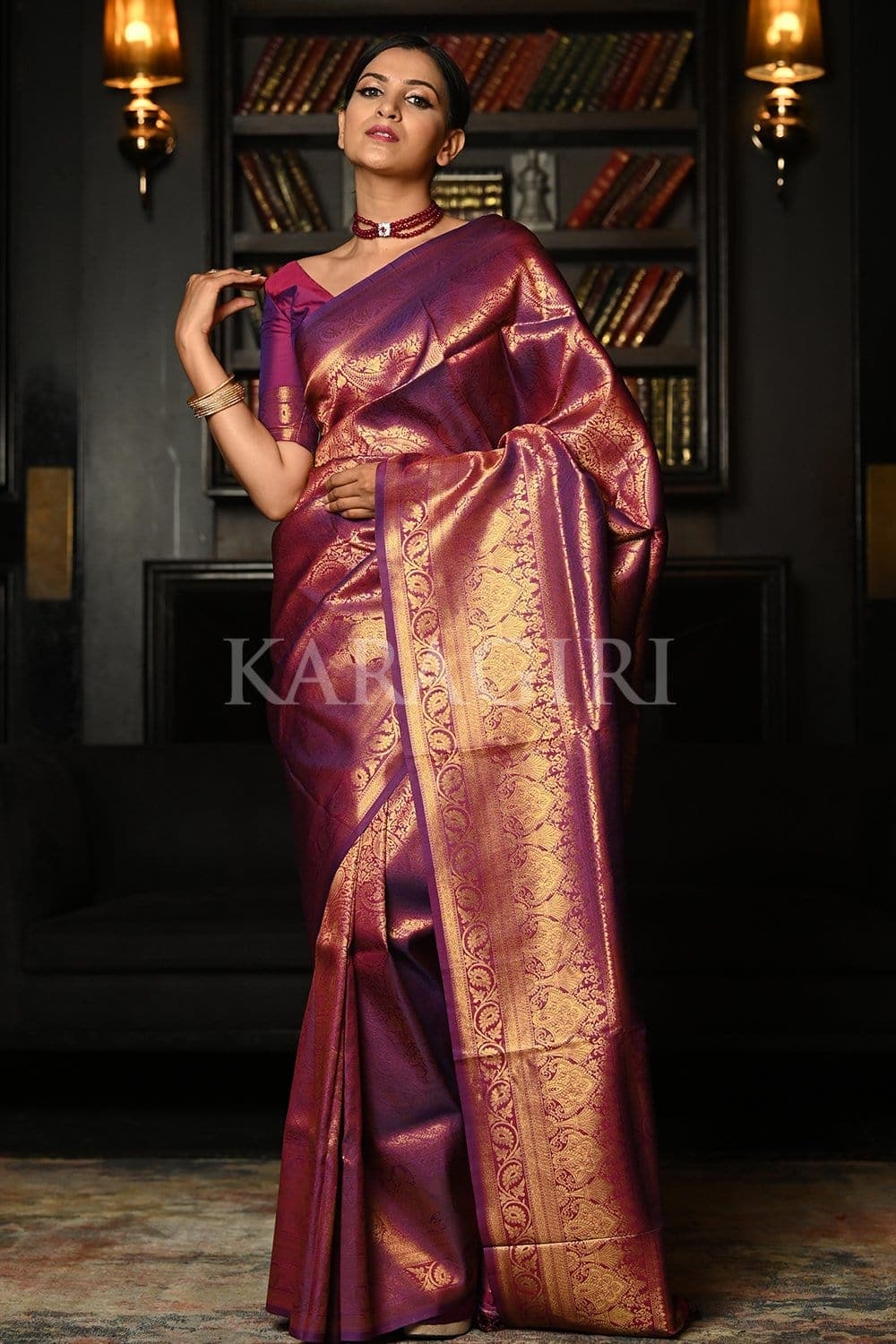 Mauve Purple Kanjivaram Saree