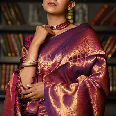 Mauve Purple Kanjivaram Saree
