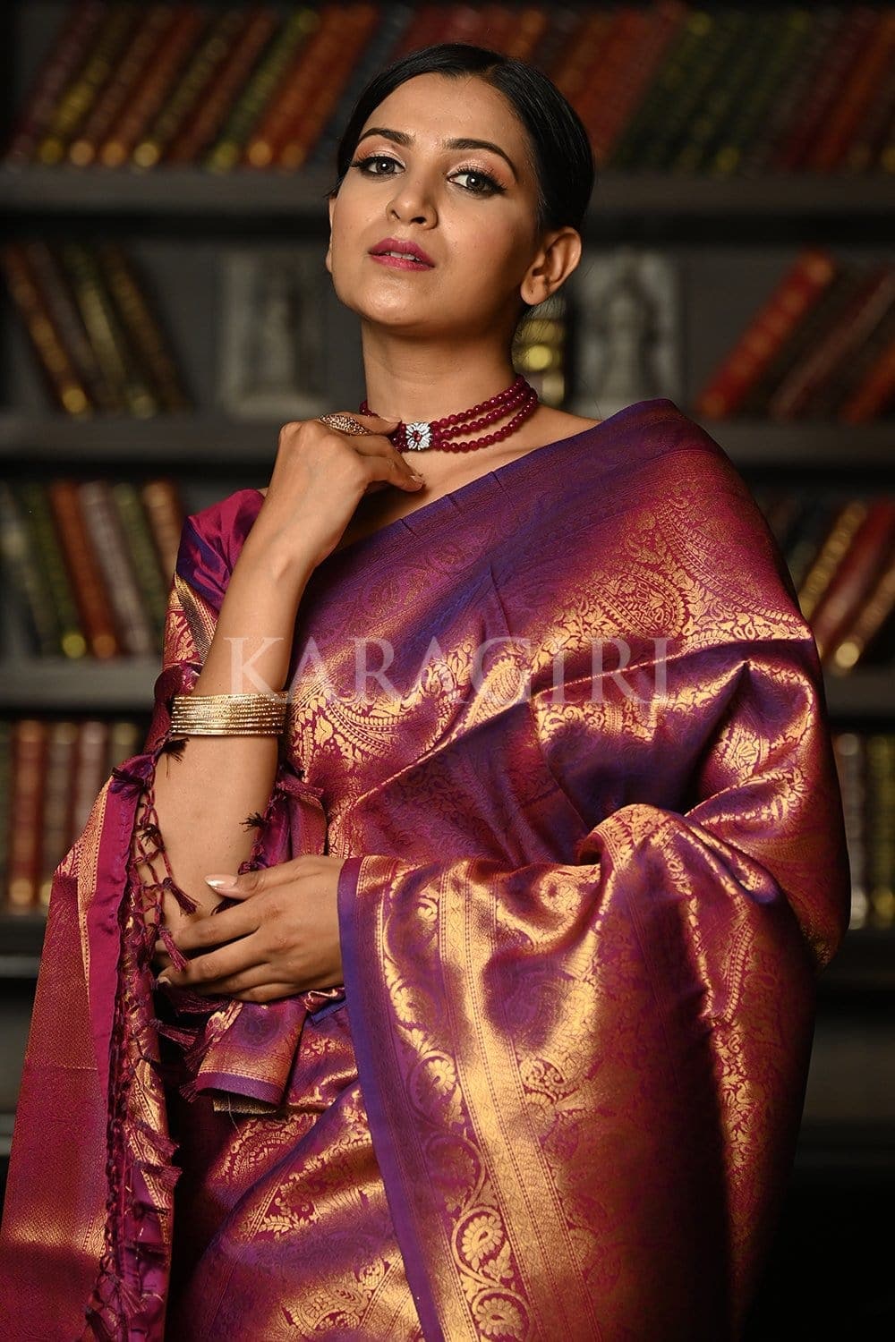 Mauve Purple Kanjivaram Saree