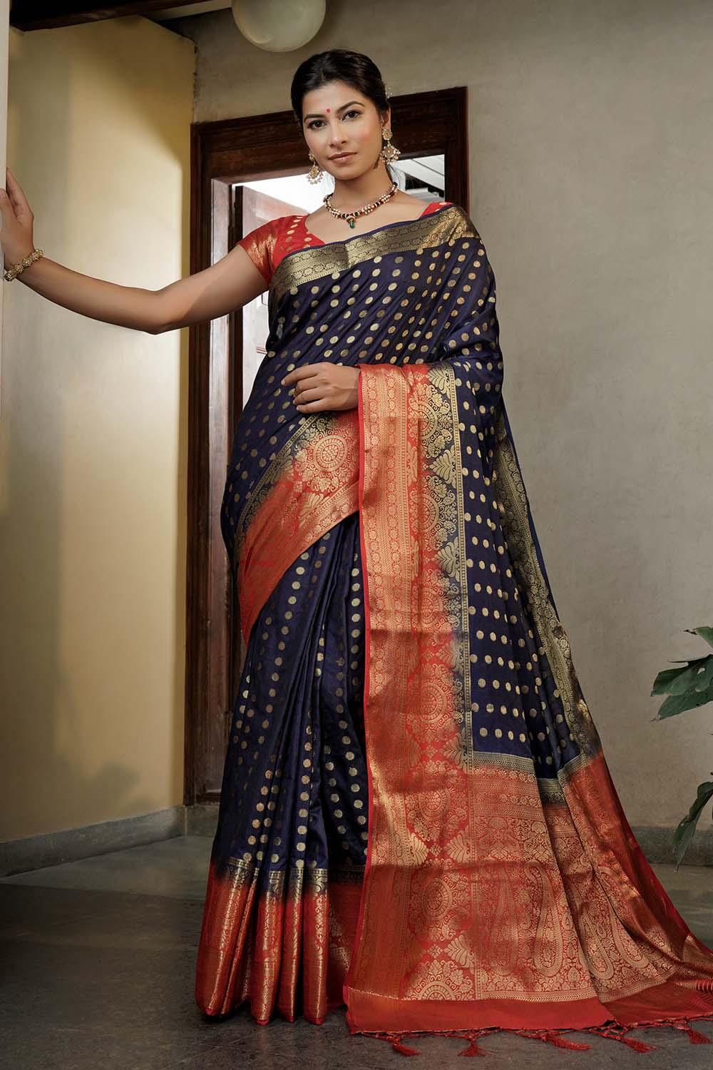 Philadelpia Blue Kanjivaram Saree
