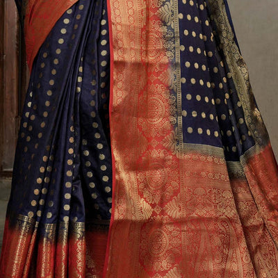 Philadelpia Blue Kanjivaram Saree