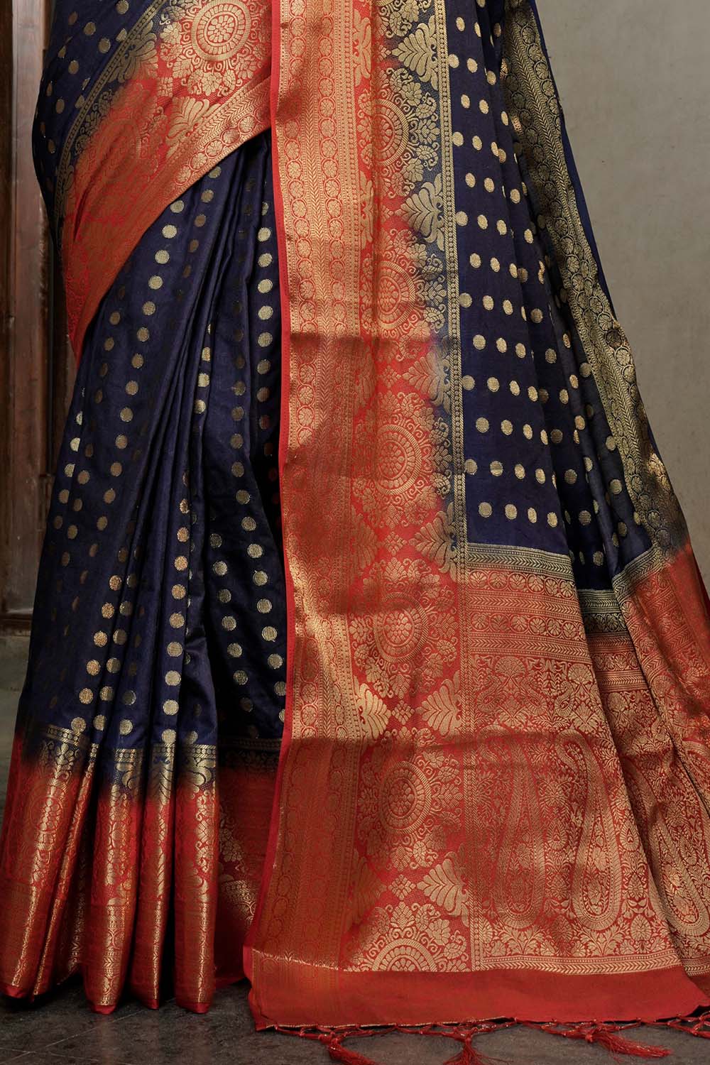 Philadelpia Blue Kanjivaram Saree