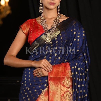 Philadelpia Blue Kanjivaram Saree