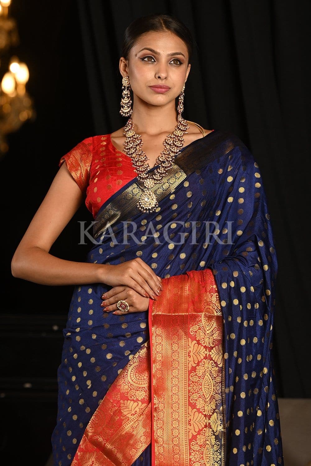 Philadelpia Blue Kanjivaram Saree