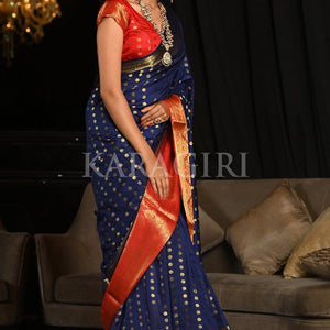 Philadelpia Blue Kanjivaram Saree