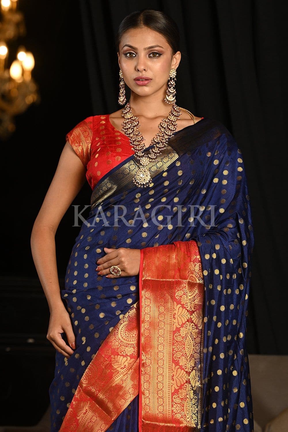 Philadelpia Blue Kanjivaram Saree