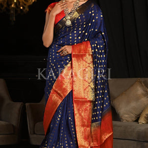 Philadelpia Blue Kanjivaram Saree