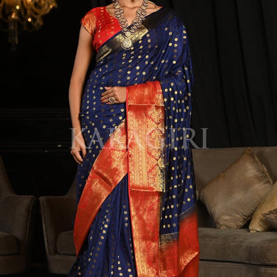 Philadelpia Blue Kanjivaram Saree