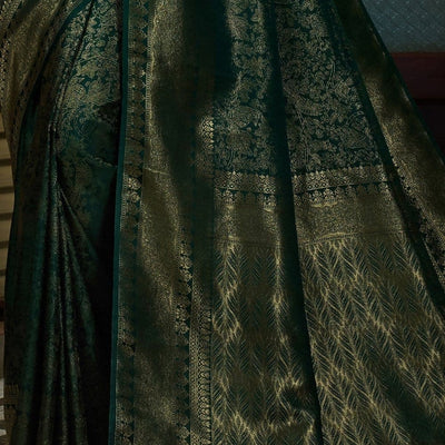 Pthalo Green Kanjivaram Saree