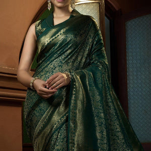 Pthalo Green Kanjivaram Saree