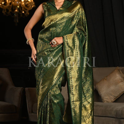 Pthalo Green Kanjivaram Saree