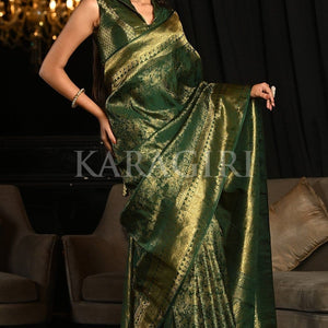 Pthalo Green Kanjivaram Saree