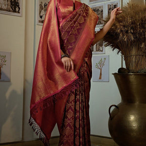 Rani Pink Kanjivaram Saree