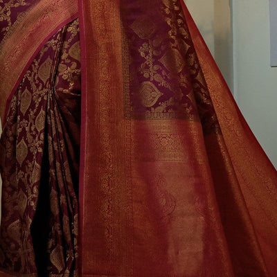 Rani Pink Kanjivaram Saree