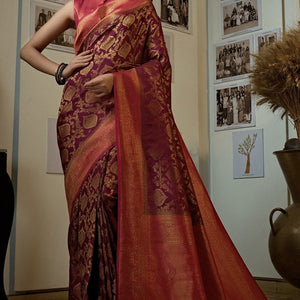 Rani Pink Kanjivaram Saree