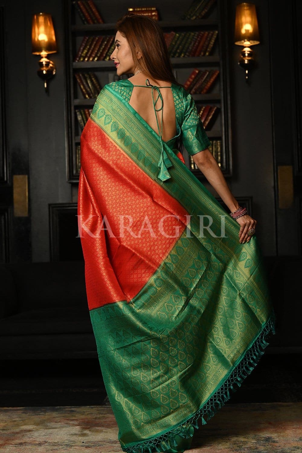Rosso Corsa Red Kanjivaram Saree
