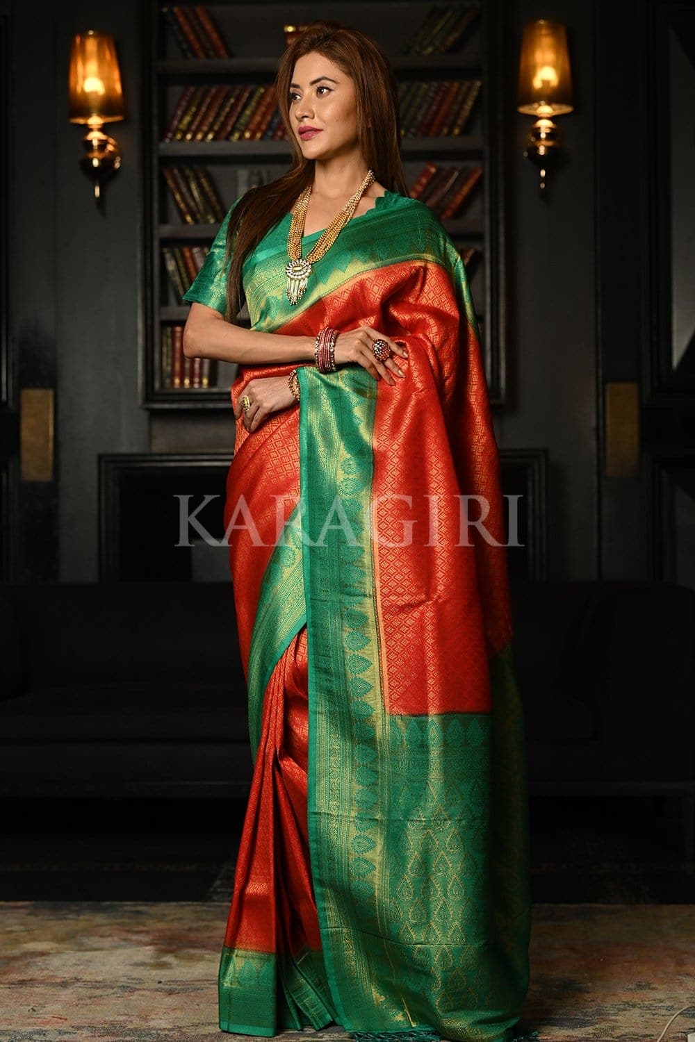 Rosso Corsa Red Kanjivaram Saree