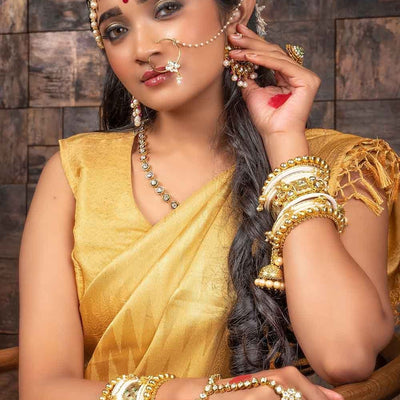 Royal Yellow Zari Work Kanjivaram Saree