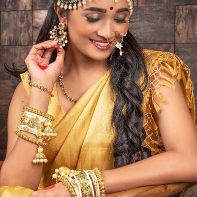 Royal Yellow Zari Work Kanjivaram Saree