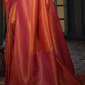 Ruby Red Kanjivaram Saree