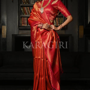 Ruby Red Kanjivaram Saree