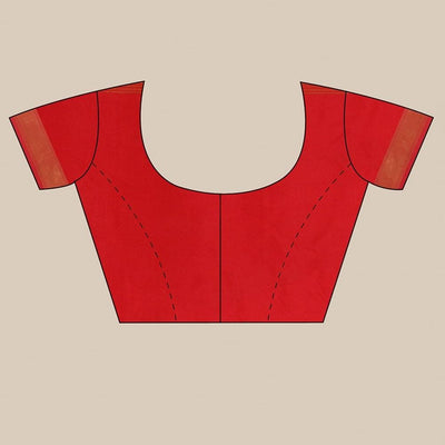 Tiger Orange Kanjivaram Saree