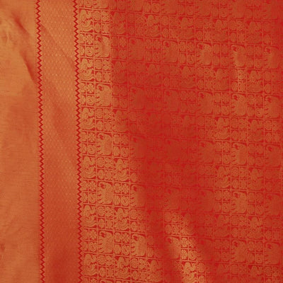 Tiger Orange Kanjivaram Saree