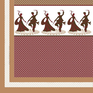 Divine Dance Maroon and Blue Cotton King Size Bedsheet Combo of 2