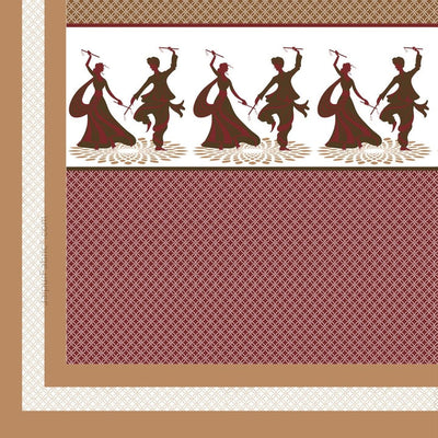 Divine Dance Maroon and Blue Cotton King Size Bedsheet Combo of 2