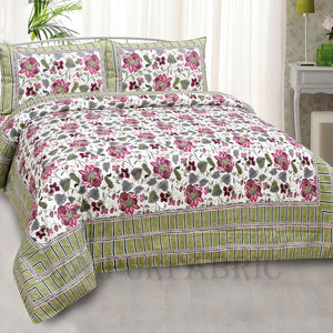 Bed in a Bag Aquatic Green 1 Dohar + 1 Double BedSheet + 2 Pillow Covers