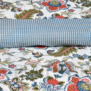 Bed in a Bag Aztec Blue 1 Dohar + 1 Double BedSheet + 2 Pillow Covers