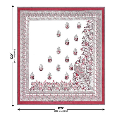 Artistic Beauty Contrast Pink and Blue King Size 10 Feet Wide Premium Cotton Bedsheet Combo of 2