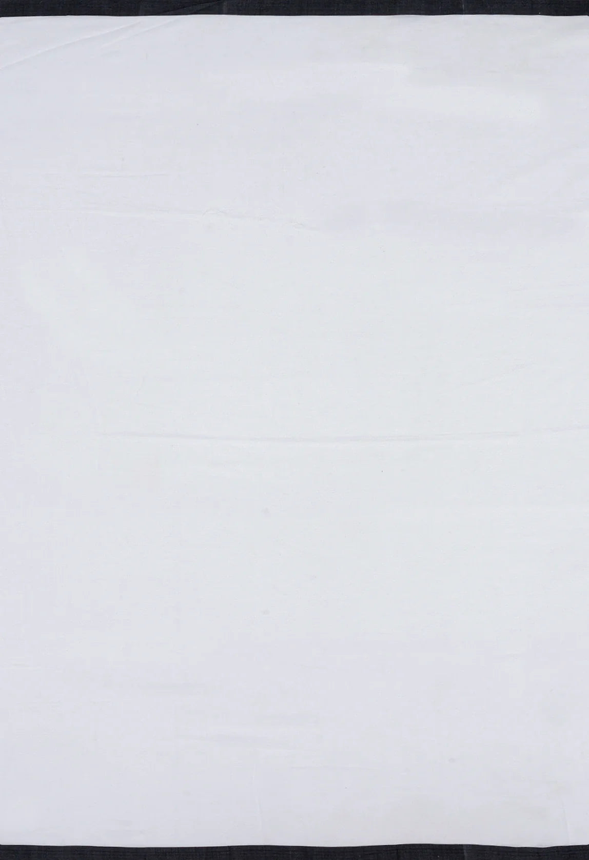 White Handloom Chanderi Cotton Saree With Coin Motifs-White