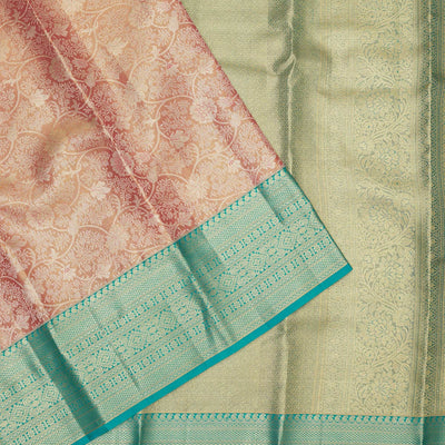 Baby Pink Zariwork Pure Silk Saree