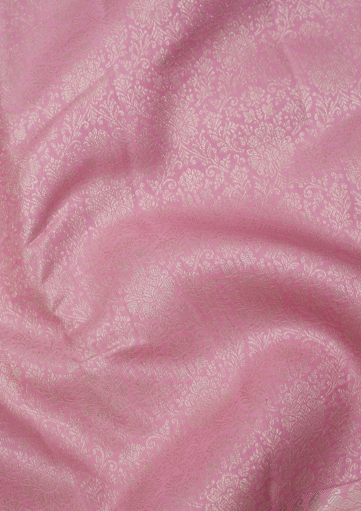 Baby Pink Zariwork Pure Silk Saree