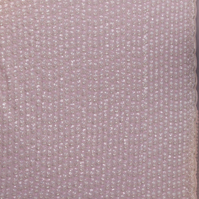 Baby Pink Sequins Georgette Saree