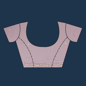 Baby Pink Sequins Georgette Saree