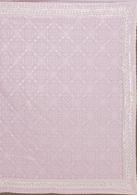 Baby Pink Sequins Georgette Saree