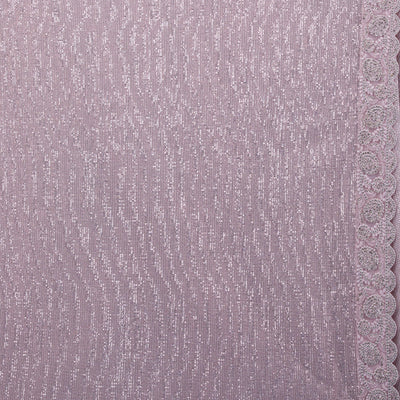 Baby Pink Threadwork Net Saree