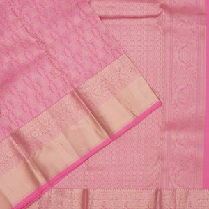 Baby Pink Zariwork Pure Silk Saree
