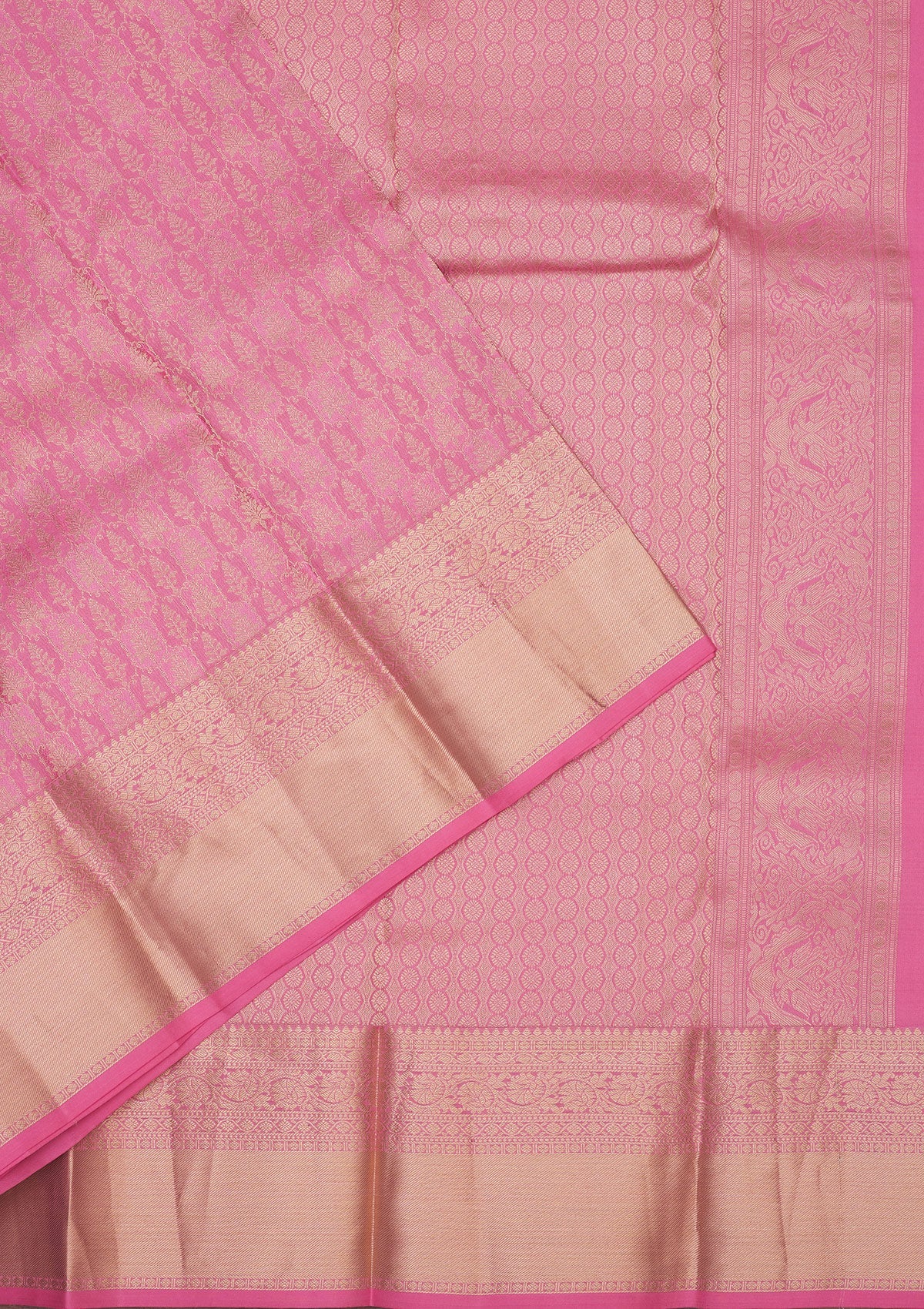Baby Pink Zariwork Pure Silk Saree