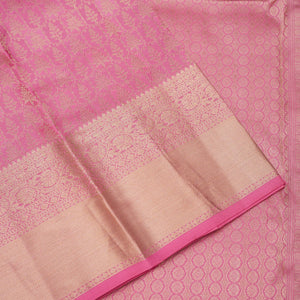 Baby Pink Zariwork Pure Silk Saree