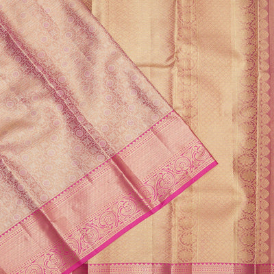 Baby Pink Zariwork Pure Silk Saree