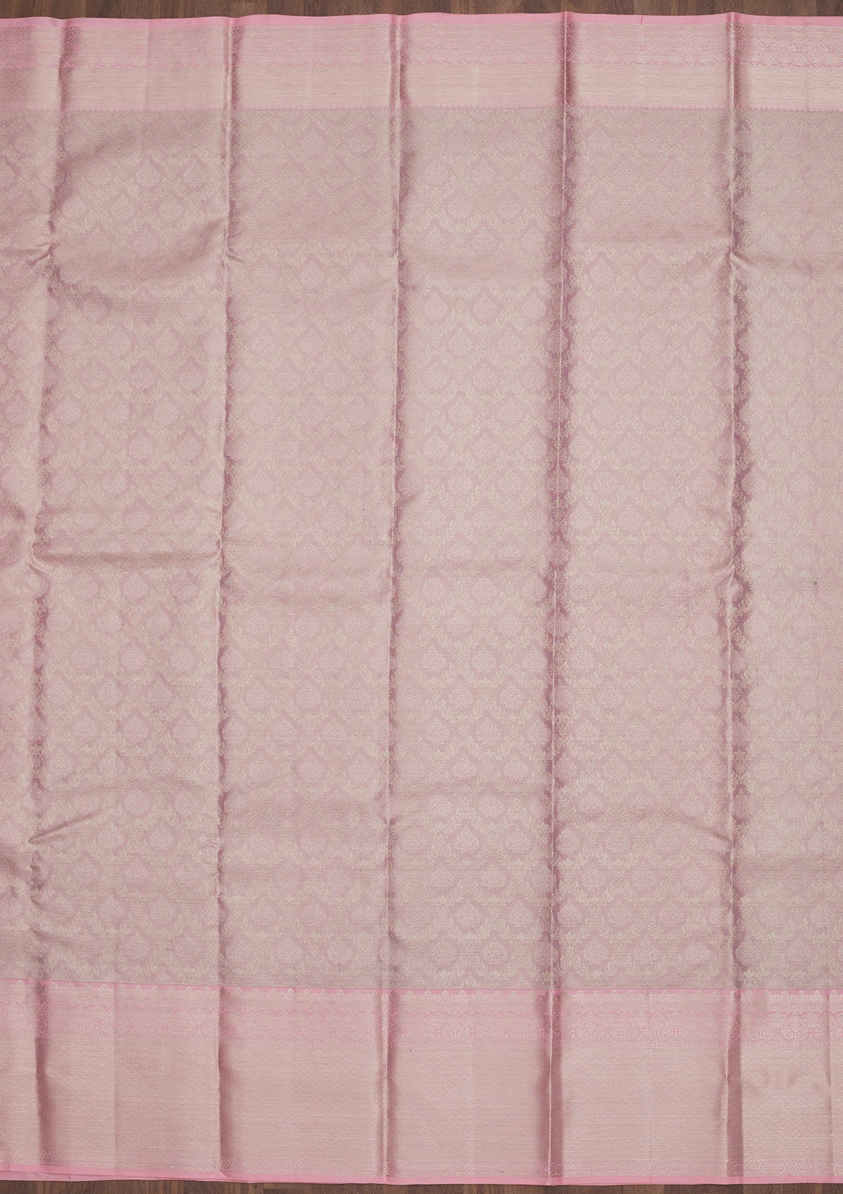 Baby Pink Zariwork Pure Silk Saree