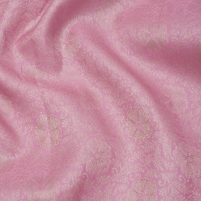 Baby Pink Zariwork Pure Silk Saree