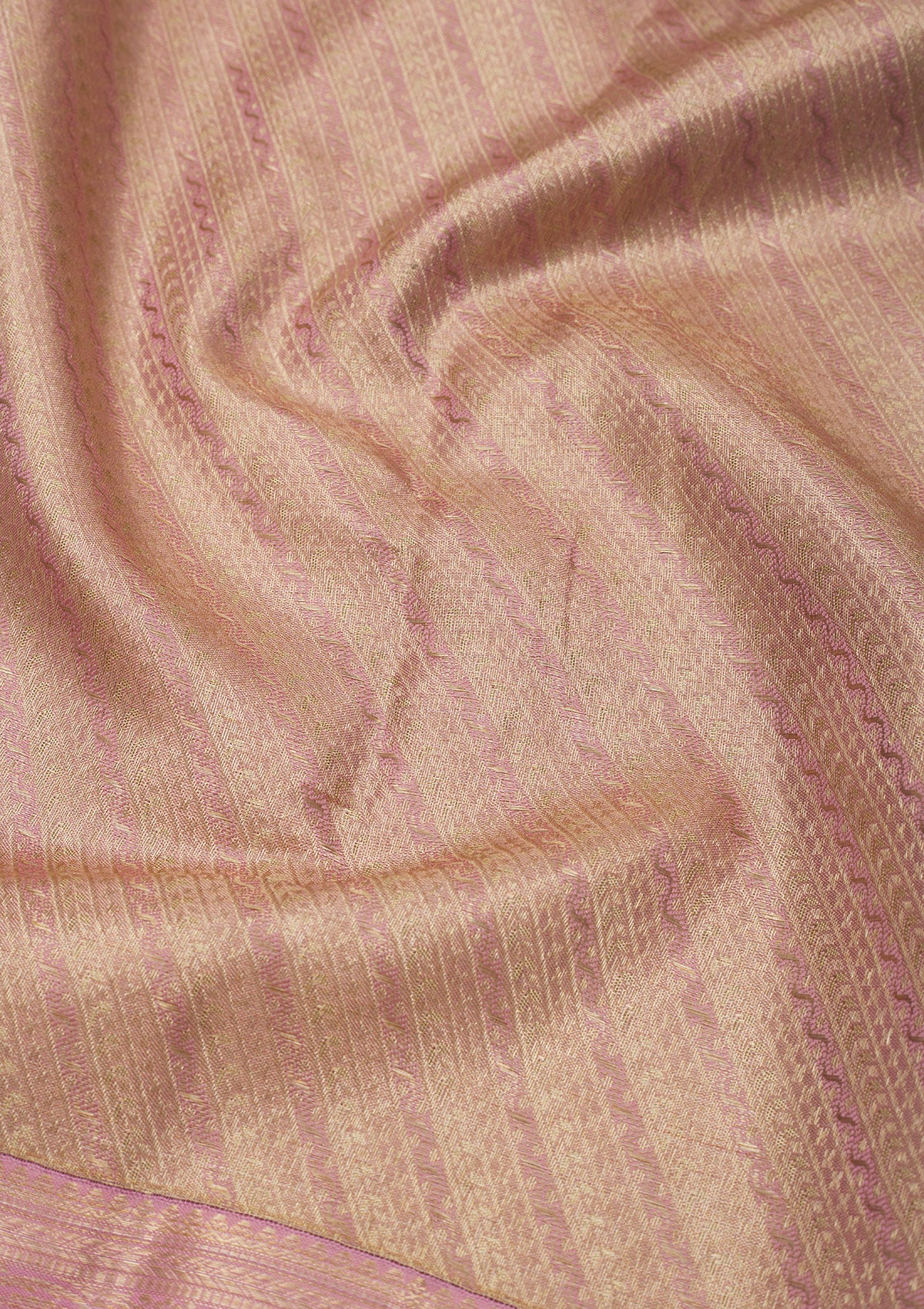 Baby Pink Zariwork Pure Silk Saree