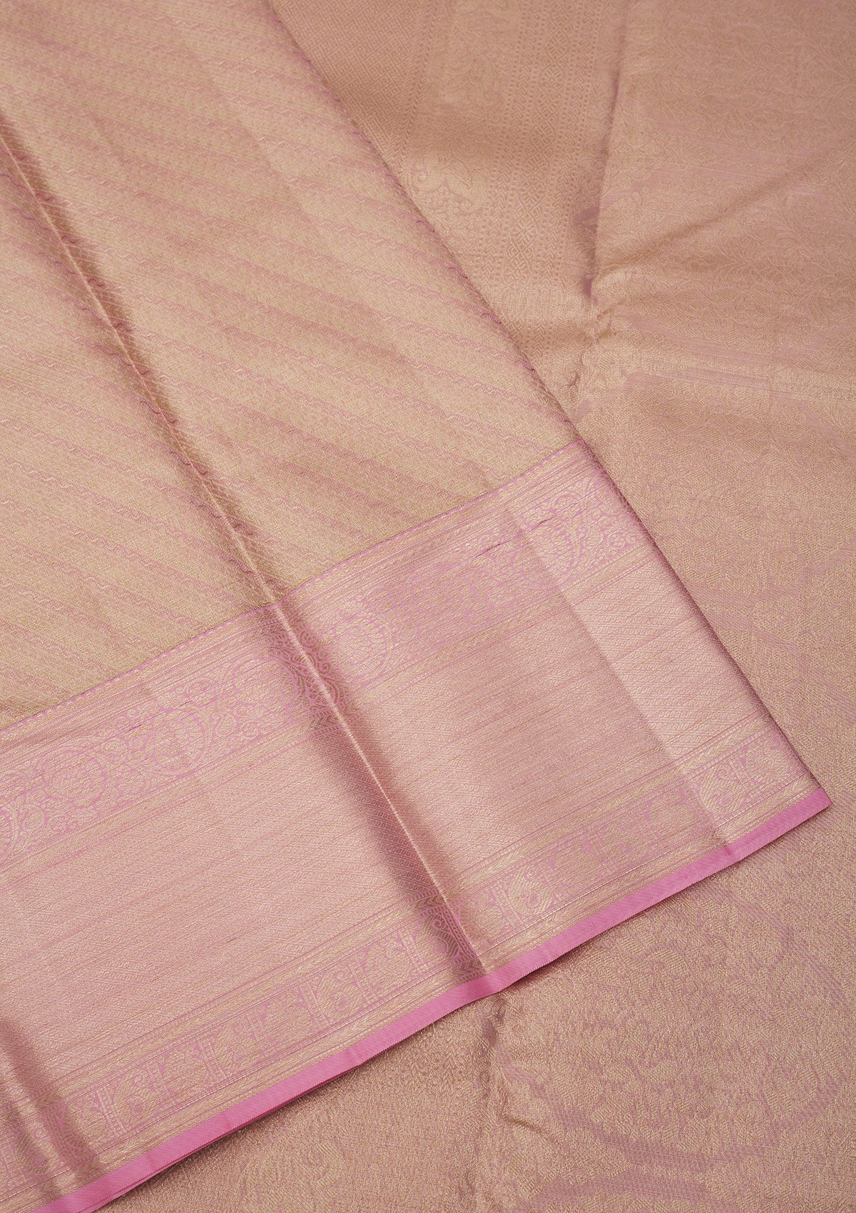 Baby Pink Zariwork Pure Silk Saree