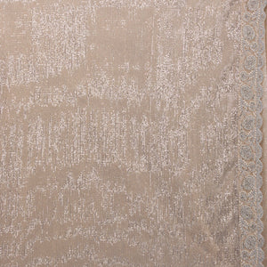 Beige Sequins Net Saree