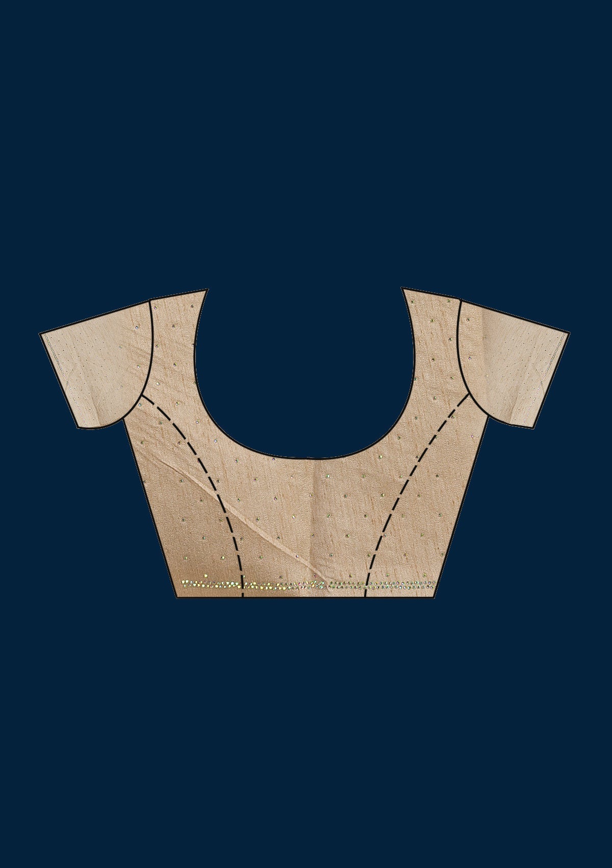 Beige Stonework Tissue Saree